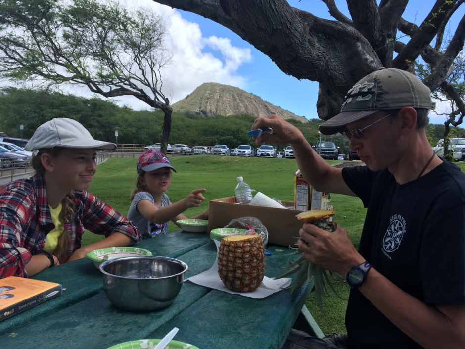 Hanauma Bay. Ланч.  Казнь ананаса.