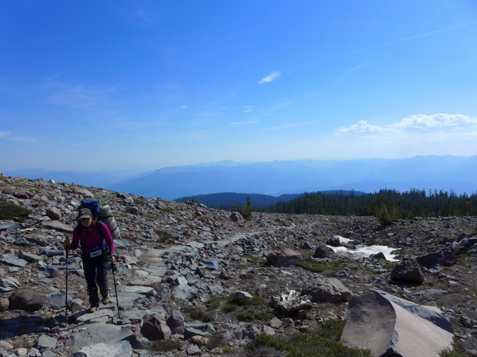 Mount Shasta - Avalanche Gulch - stone path  