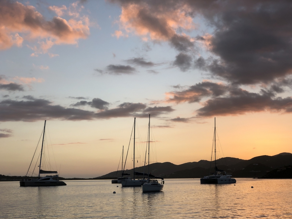 Marina Cay, закат