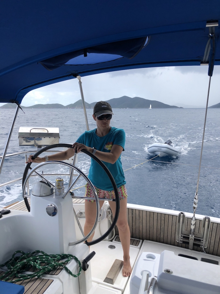 Переход Marina Cay - Jost Van Dyke, шквал догоняет  