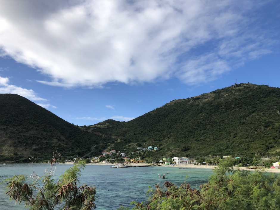 Jost Van Dyke, вид на Great Harbor, дорога из Little Harbor